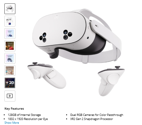 Quest 35 Meta Quest 3S Advanced All-in-One VR Headset (128GB) BH #ME3SVR12BGB. MFR #SK-1000926-01