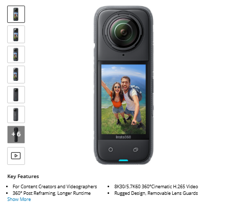 Insta360 X4 360° 8K Camera
