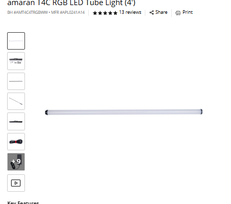 amaran T4C amaran T4C RGB LED Tube Light (4')