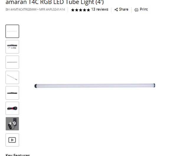 amaran T4C amaran T4C RGB LED Tube Light (4')