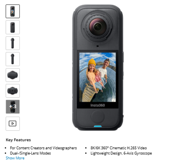 Insta360 X4 Air 360° Action Camera Standard Bundle (Black)