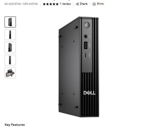 Dell Pro Micro Desktop Computer