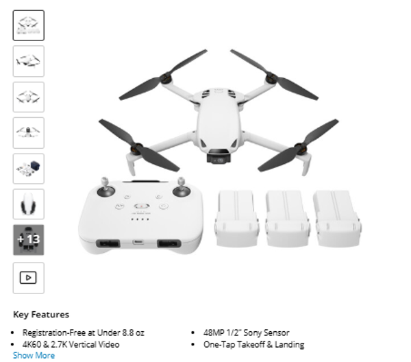 SKYROVER S1 Drone Combo (White)
