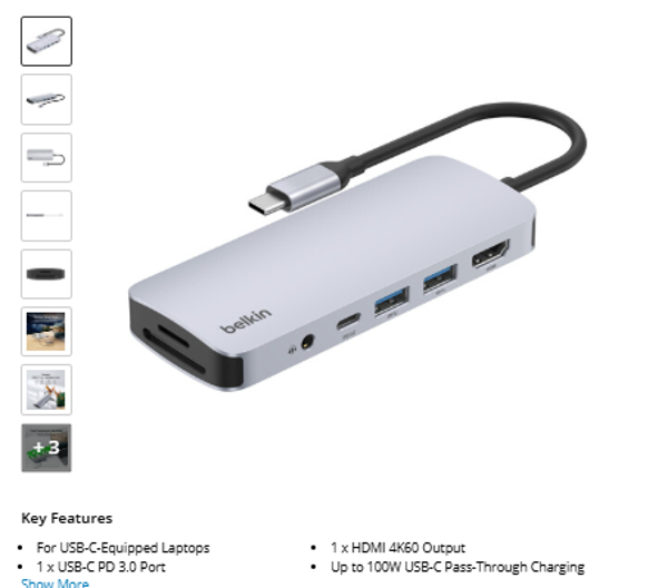 Belkin 7-in-1 USB-C Multiport Hub