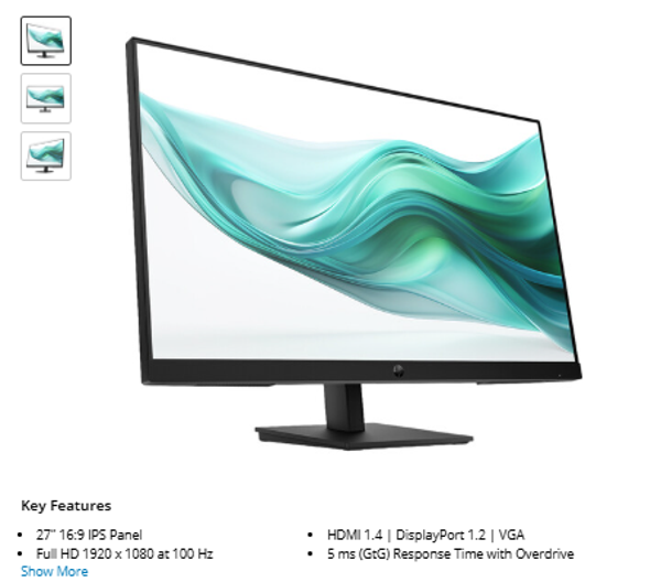 HP Series 3 Pro 327ph 27" Monitor
