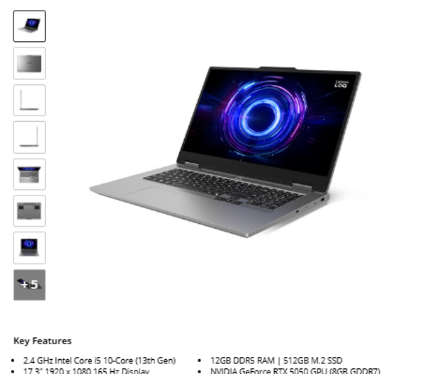 Lenovo 17.3" LOQ 17 Gaming Laptop