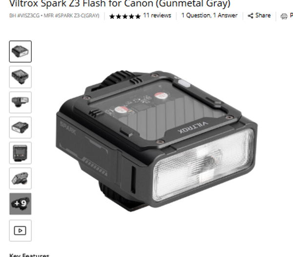 Viltrox Spark Z3 Viltrox Spark Z3 Flash for Canon (Gunmetal Gray)