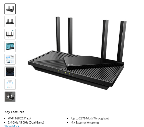TP-Link Archer AX55 Pro AX3000 Wireless Dual-Band Multi-Gig Router