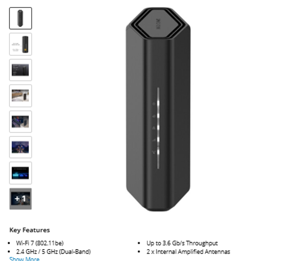 Netgear Nighthawk RS100 BE3600 Wireless Dual-Band Multi-Gig Router