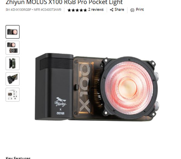 Zhivun Molus X100 RGB Zhivun MOLUS X100 RGB Pro Pocket Light