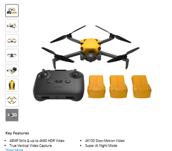 SKYROVER X1 Drone Combo (Yellow)