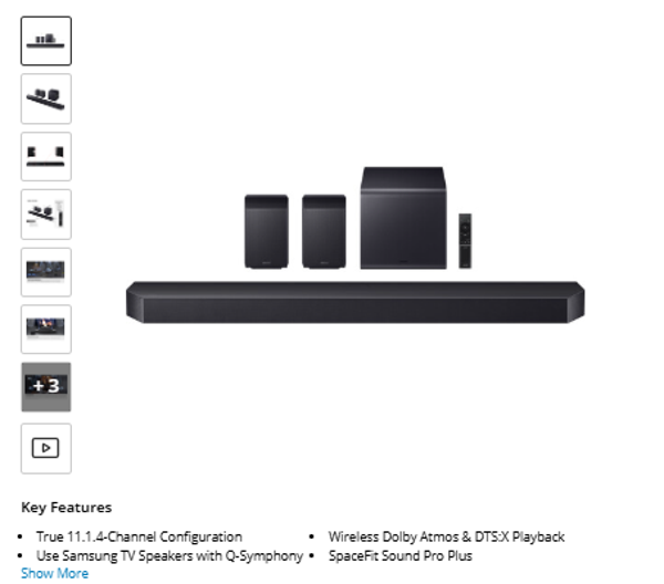 Samsung HW-Q990F 11.1.4-Channel Dolby Atmos Soundbar System