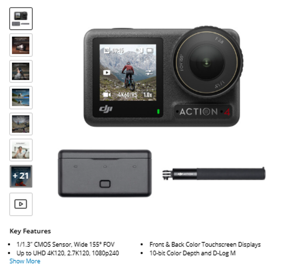 DJI Osmo Action 4 Camera Adventure Combo