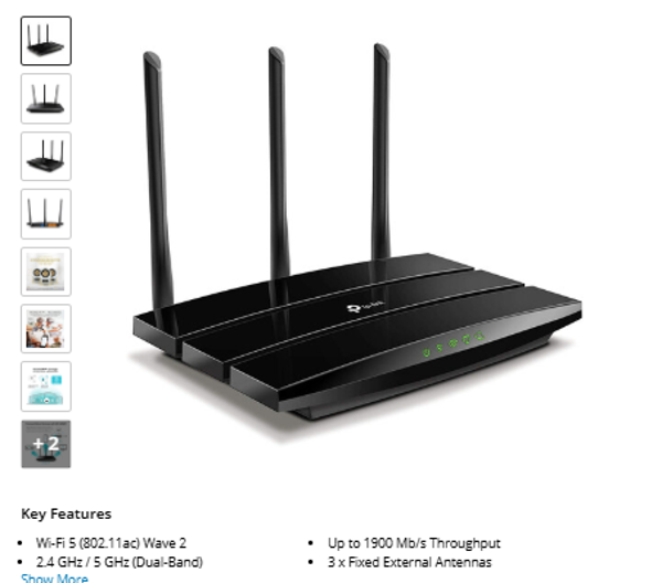 TP-Link Archer A8 AC1900 Wireless Dual-Band Gigabit Router