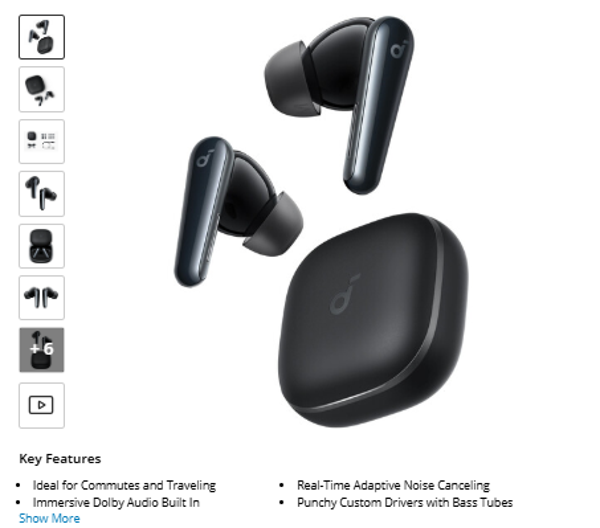 Wireless Sennheiser ACCENTUM Over-Ear Wireless Headphones (Black)