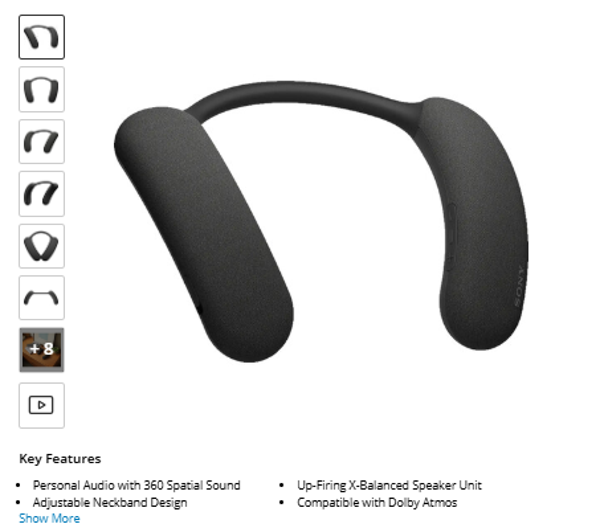 Theater U Sony BRAVIA Theater U Wearable TV Speaker