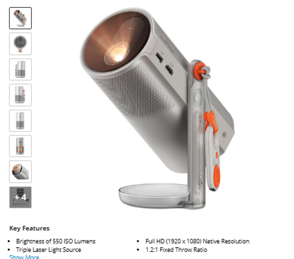 Xgimi MoGo 4 Laser 550-Lumen Full HD DLP Laser Smart Portable Projector