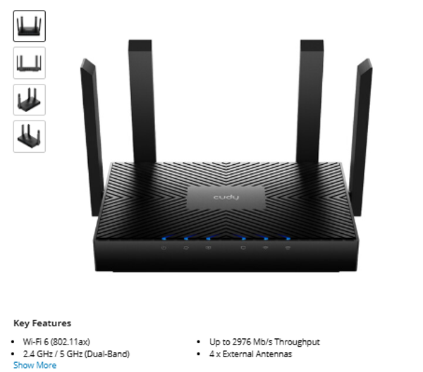 WR3000 Cudy WR3000 AX3000 Wireless Dual-Band Gigabit Router