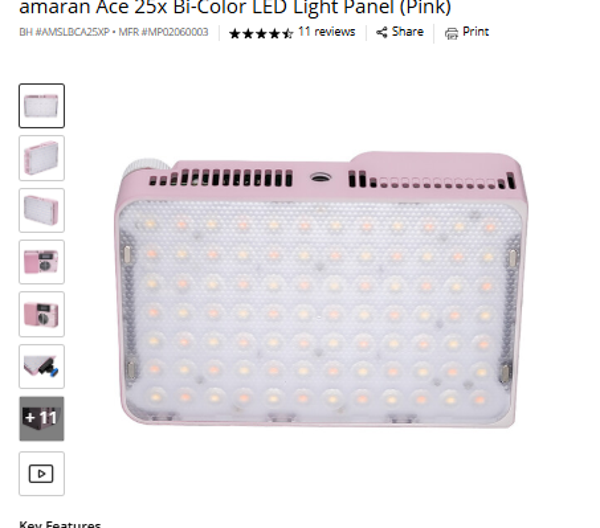 amaran Ace 25X amaran Ace 25x Bi-Color LED Light Panel (Pink)