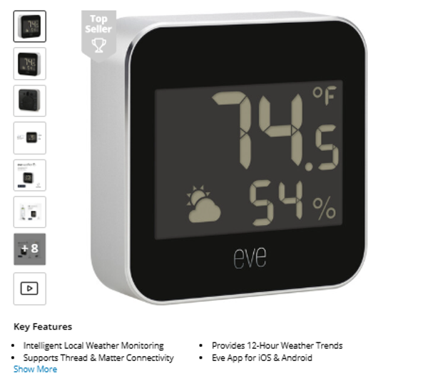 Eve Weather Station with Matter