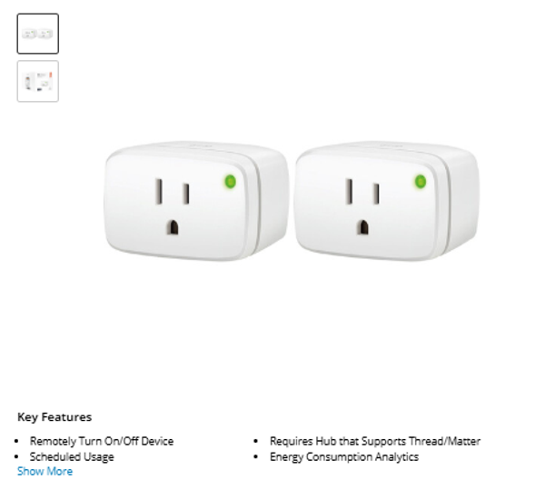 Outlets > Eve Energy Eve Smart Plug & Power Meter (Matter, 2-Pack)