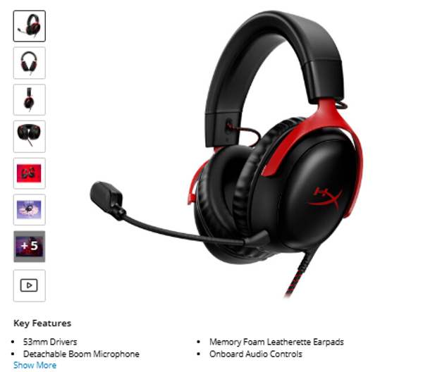 HyperX Cloud III Gaming Headset (Black & Red)