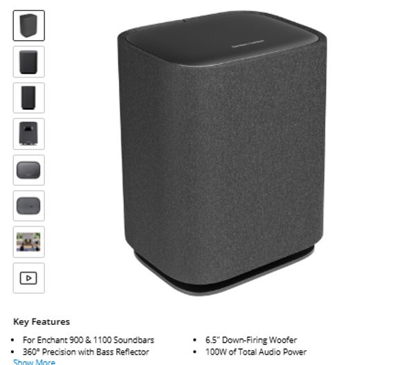 Harman Kardon Enchant Sub 6.5" Wireless Subwoofer for Enchant 900/1100 Soundbars