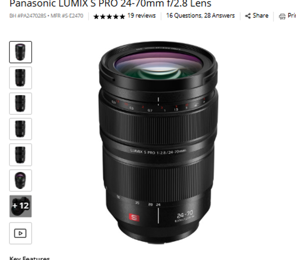 Panasonic Lumix S PRO 24-70mm [/2.8 Panasonic LUMIX S PRO 24-70mm f/2.8 Lens 19 s