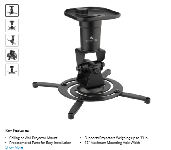 Gabor 360° Universal Projector Mount (Black)