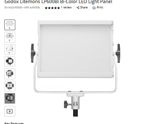 Godox LP600BI Godox Litemons LP600Bi Bi-Color LED Light Panel