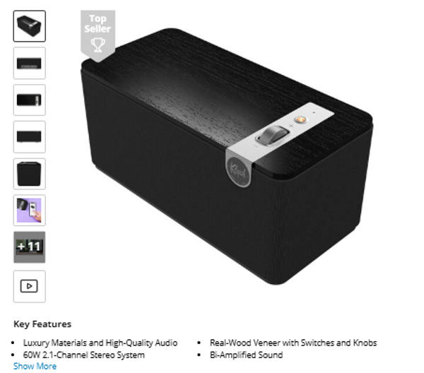 Klipsch The One Plus Premium Bluetooth Speaker (Matte Black)