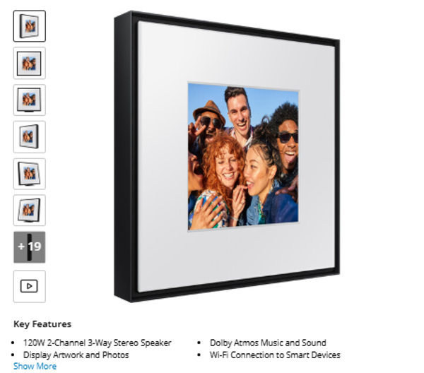 Samsung HW-LS60D 120W 2-Channel Music Frame Speaker