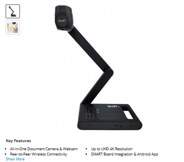 Technologies SDC650 SMART Technologies 4K Smart Document Camera 650