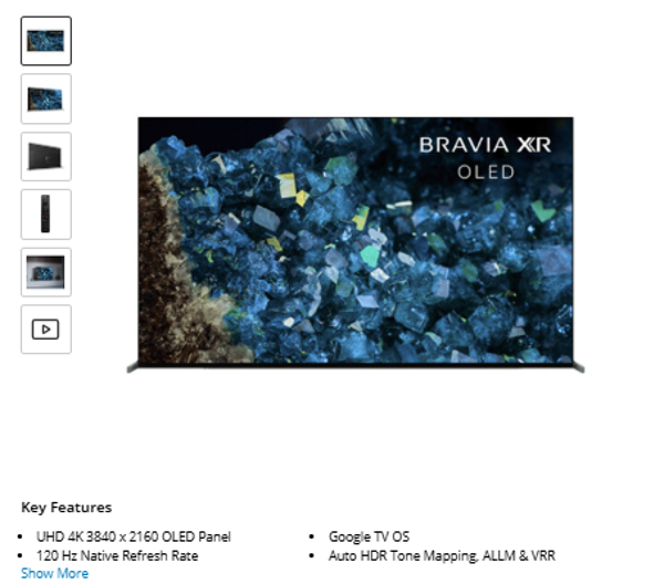 ABOL Sony BRAVIA XR A80L 83" 4K HDR Smart OLED TV