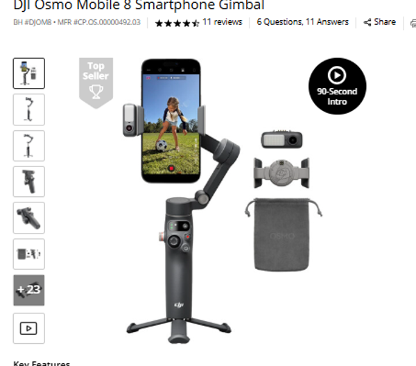 DJI Mobile 8 DJI Osmo Mobile 8 Smartphone Gimbal
