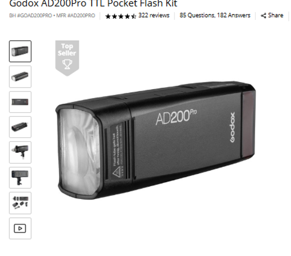 AD200PRO Godox AD200Pro TTL Pocket Flash Kit