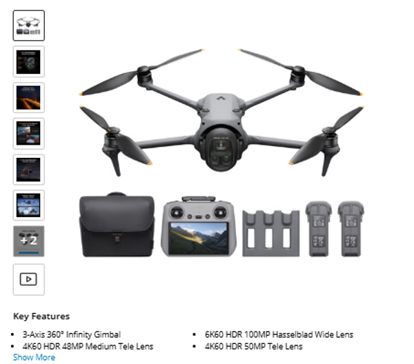 DJI Mavic 4 Pro Drone with Fly More Combo