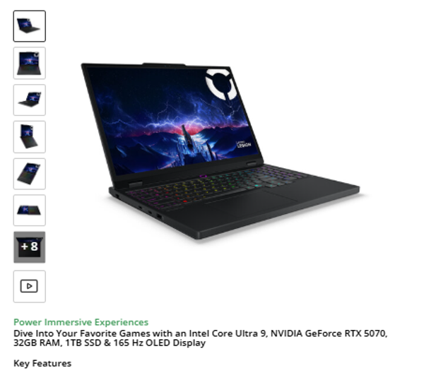 Lenovo 15.1" Legion 5i Gaming Laptop