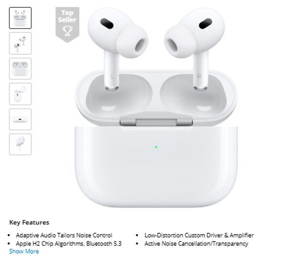 Apple AirPods Pro 2 with Wireless MagSafe Charging Case (USB-C)