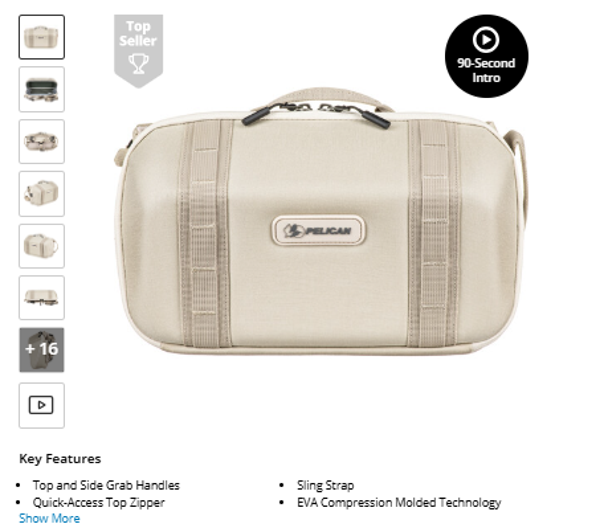 Protective Sling Pelican AEGIS Protective Crossbody Sling Bag (Sand)