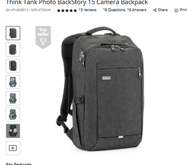 BackStory 15 Think Tank Photo BackStory 15 Camera Backpack