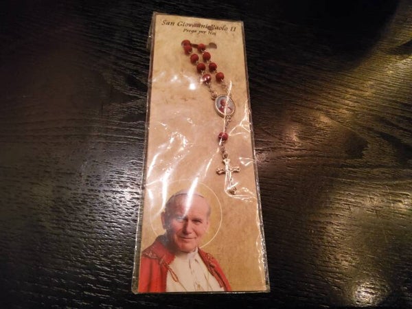 Besonderheit!! Rosenkranz mit Papst Paul II