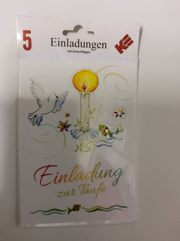 Einladungskarten zur Taufe