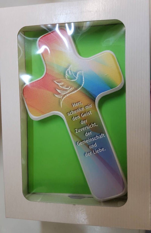 Holzkreuz bunt