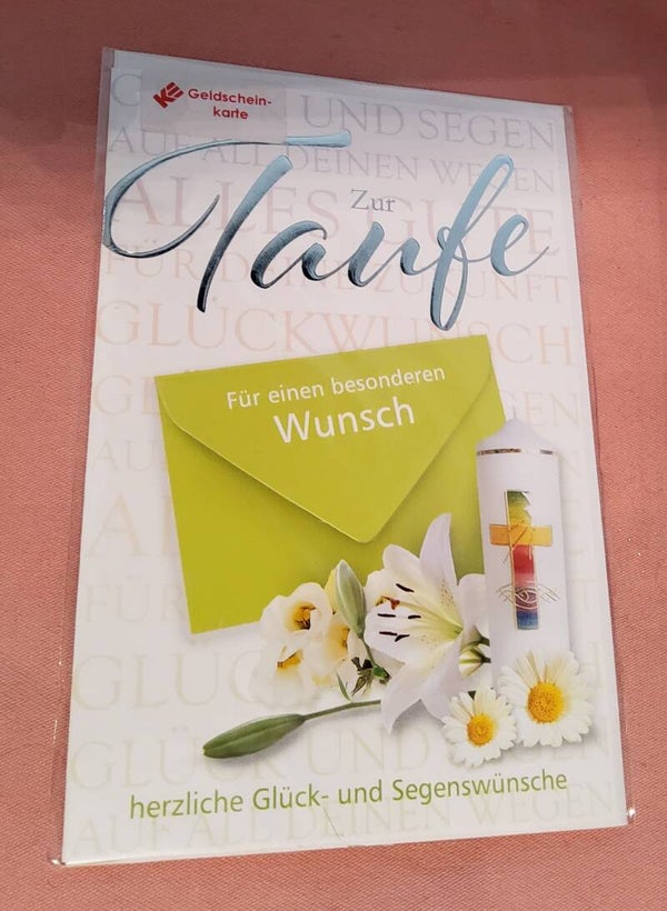 Geldscheinkarte zur Taufe