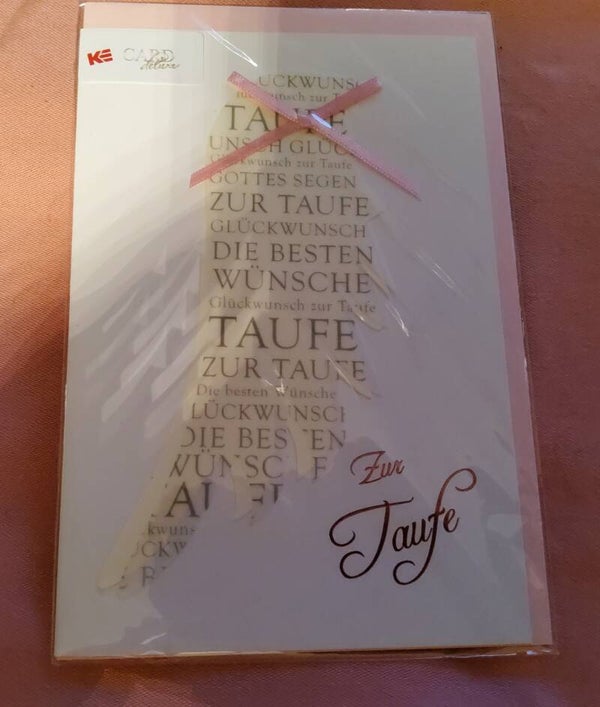 Billett zur Taufe