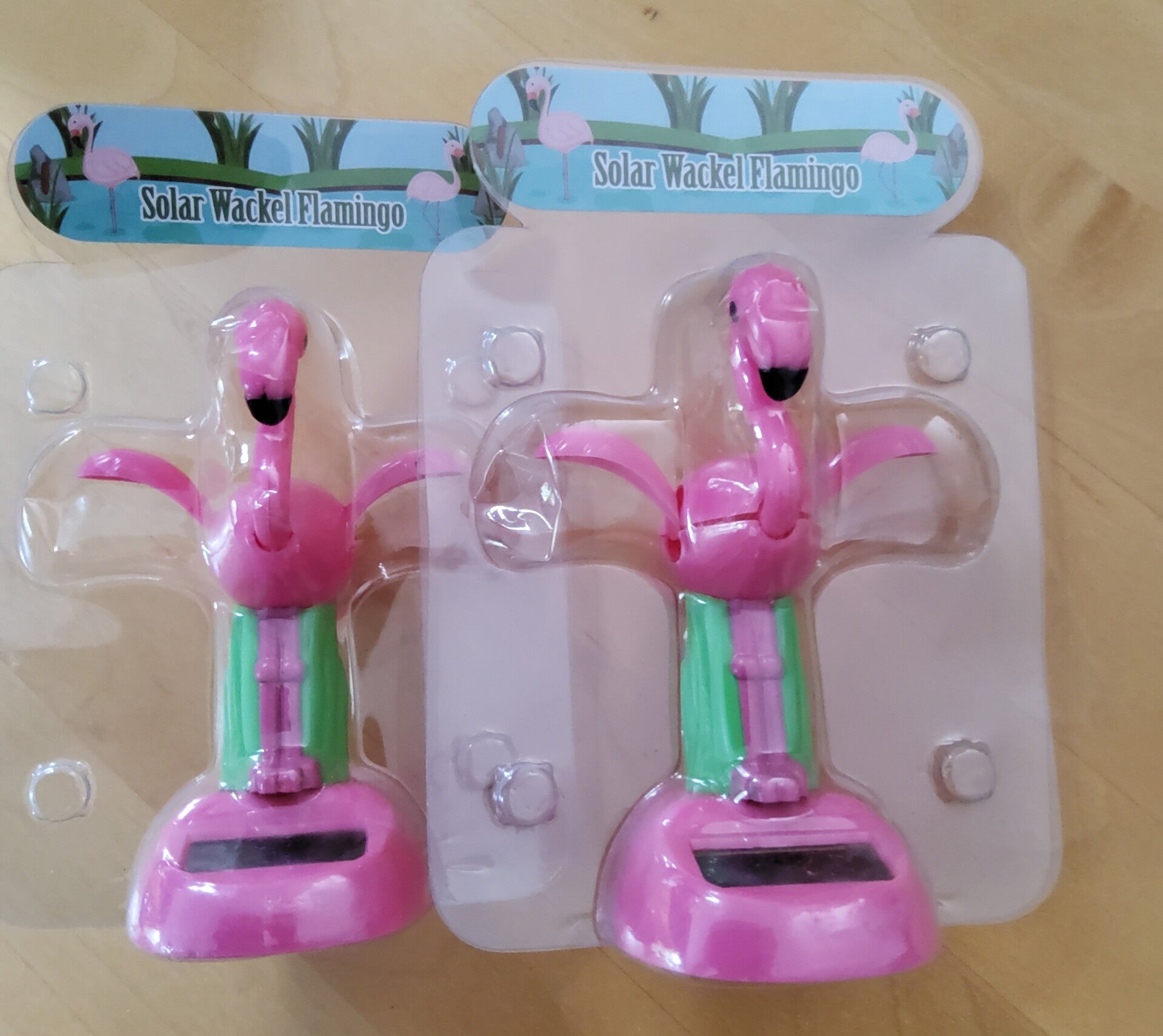 Solar wackel Flamingo