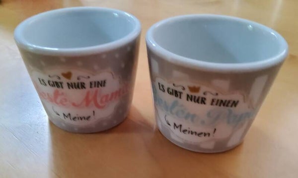 Kleiner Behälter mit Spruch