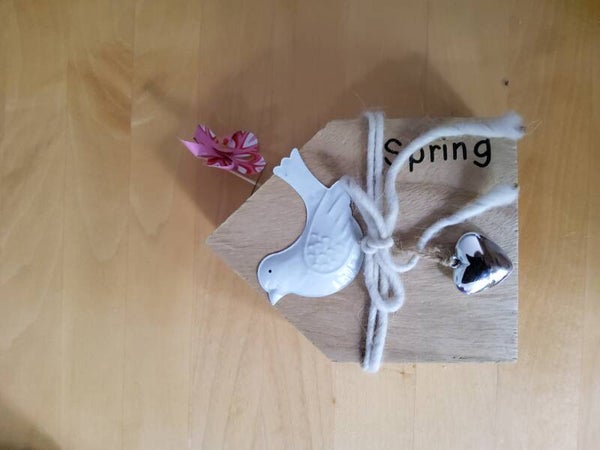 Deko Frühlingshäuschen mit Minivase