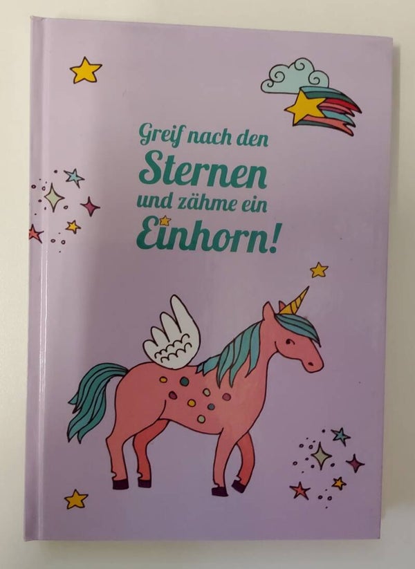 Notizbuch mit Einhorn